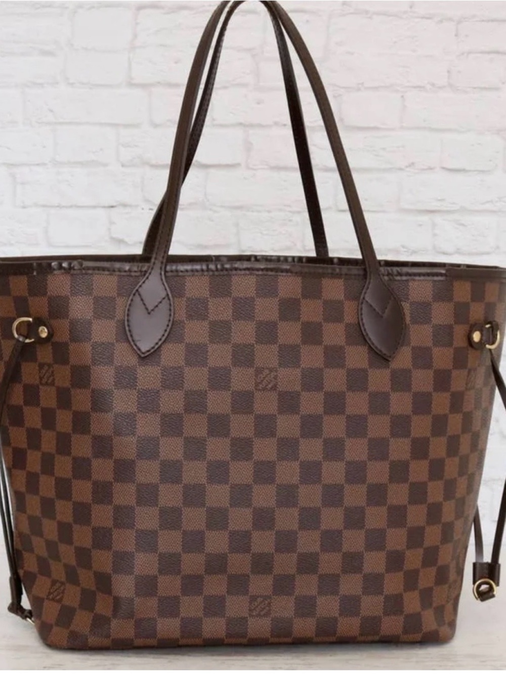 Louis Vuitton Brown Checkered Tote Bag